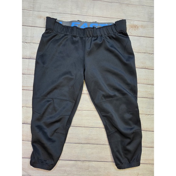 Easton Women's Fastpitch Softball Pants Size XL Black Pull on cropped - Picture 1 of 12